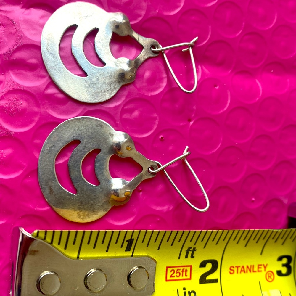 950 Sterling Silver Dangle Earrings - image 4